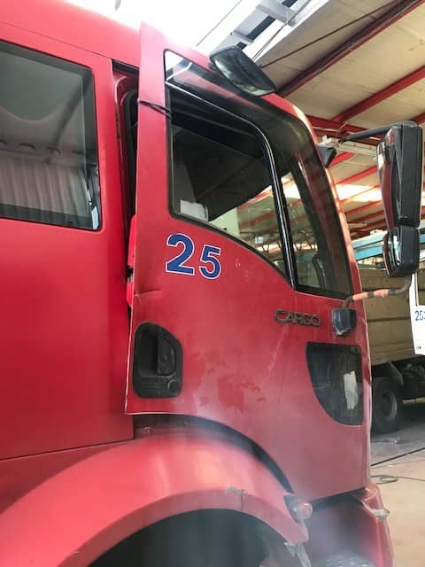Ford Trucks Cargo 2524 tamir öncesi hasar görüntüsü, Kısmet Ticari Araçlar, Çorlu Tekirdağ ağır vasıta servisi