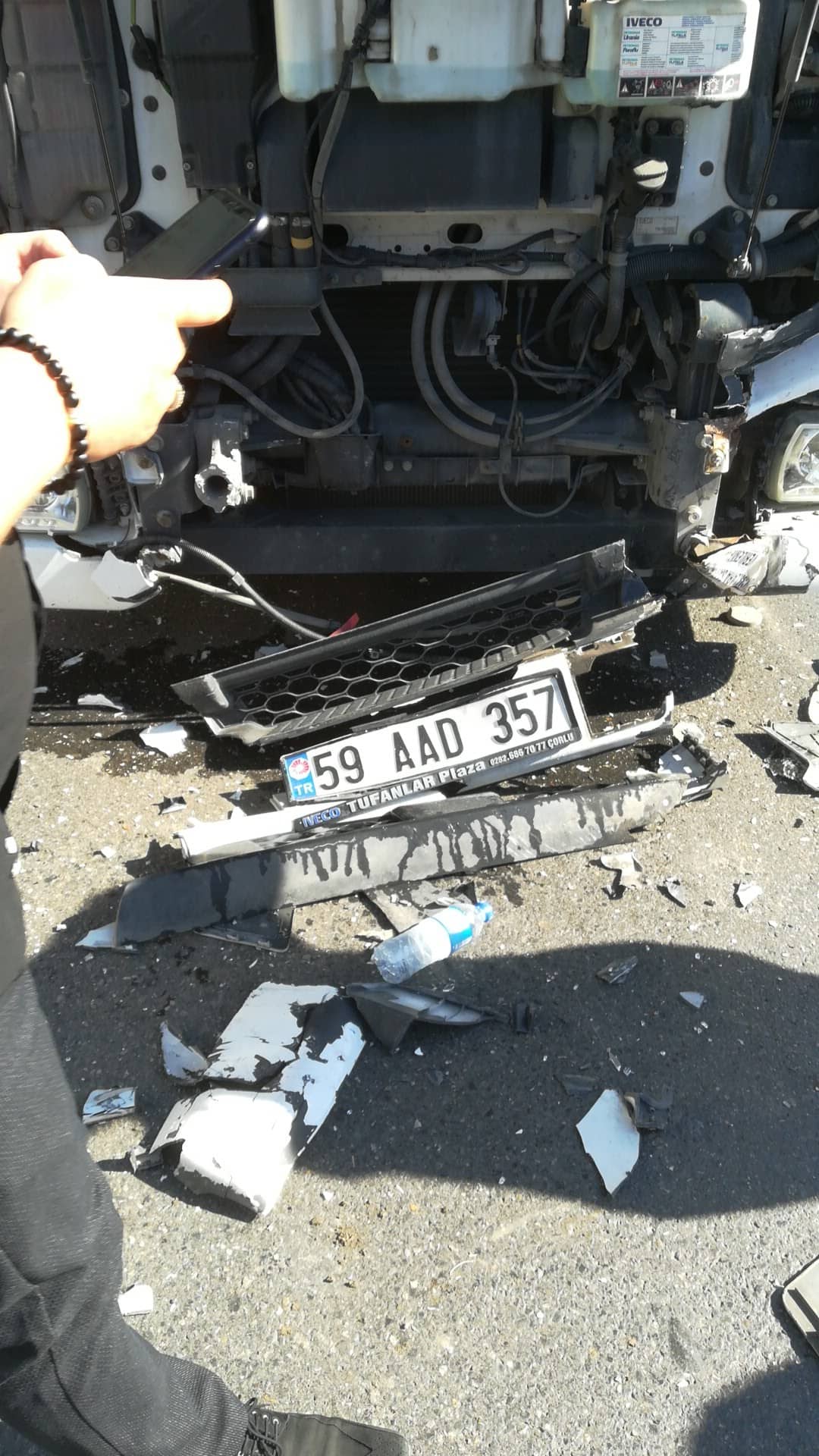 Iveco tamir öncesi hasar görüntüsü, Kısmet Ticari Araçlar, Çorlu Tekirdağ ağır vasıta servisi