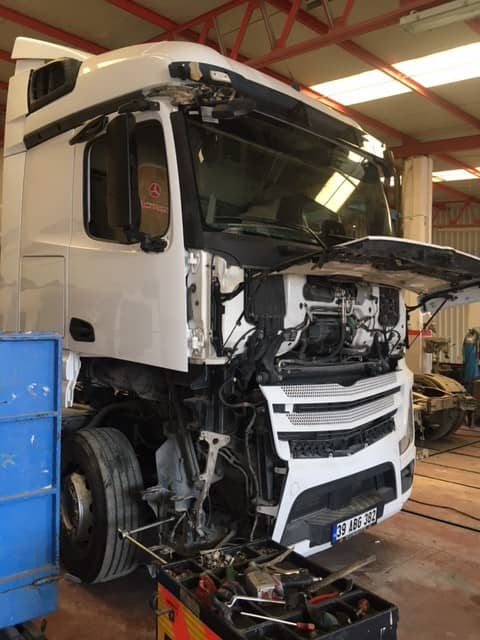 Mercedes-Benz Actros 1845 tamir süreci görüntüsü, Kısmet Ticari Araçlar, Çorlu Tekirdağ ağır vasıta servisi