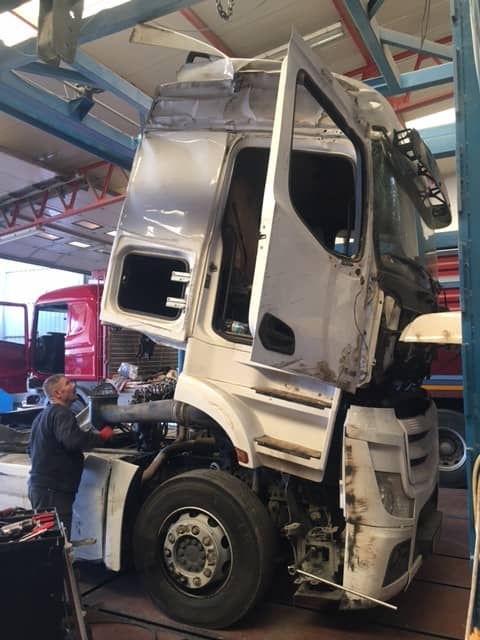 Mercedes-Benz Actros 1845 tamir süreci görüntüsü, Kısmet Ticari Araçlar, Çorlu Tekirdağ ağır vasıta servisi